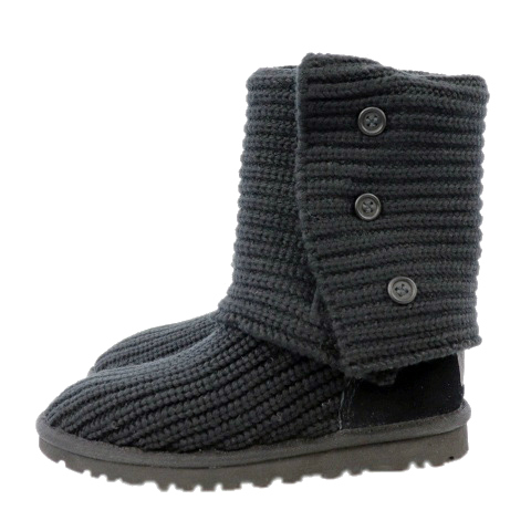 UGG ブラック ムートンブーツ サイドボタン付き　26cm UGG（アグ） UGG WOMENS BAILEY BUTTON II UGG ムートン 5COLOR ブーツ