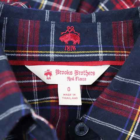 ブルックスブラザーズ Brooks Brothers Red Fleece ワンピース シャツ マキシ ロング チェック オーバーサイズ リボンベルト付き 長袖 0 赤 レッド Ri5 レディース 1 ベクトルパーク
