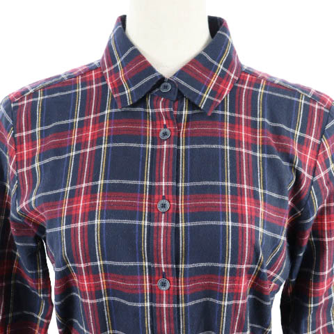 ブルックスブラザーズ Brooks Brothers Red Fleece ワンピース シャツ マキシ ロング チェック オーバーサイズ リボンベルト付き 長袖 0 赤 レッド Ri5 レディース 1 ベクトルパーク