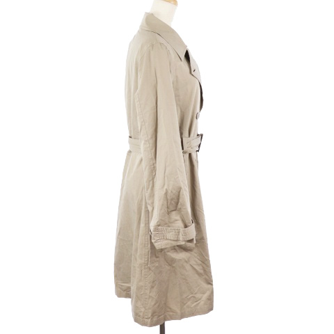 ワイエムウォルツ Y M Walts コート トレンチ ロング ステンカラー ベルト付き 2 緑 カーキ Ri16 レディース 1 ベクトルパーク