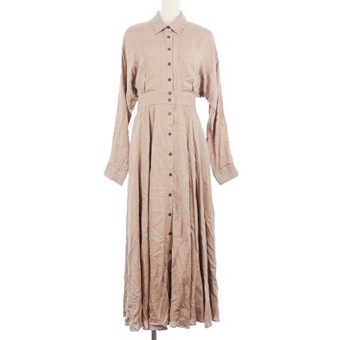 COCO DEAL チェックシャツワンピース ライトベージュ サイズ2 COCO