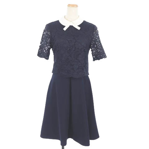 テッドベーカー TED BAKER ワンピース ひざ丈 ステンカラー リボン 