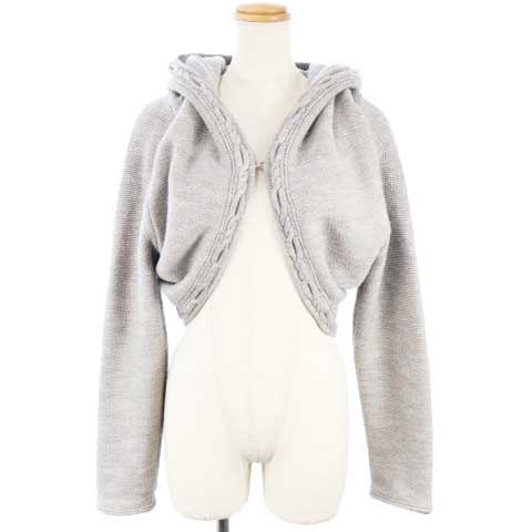 ワイスリー Y 3 アディダス ヨウジヤマモト カーディガン ボレロ ニット フード オーバーサイズ ウール 長袖 Xs グレー Ri レディース 1 ベクトルパーク