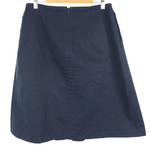 ジルサンダー　ネイビーのボックスプリーツスカート ジルサンダーネイビーのボックスプリーツスカート