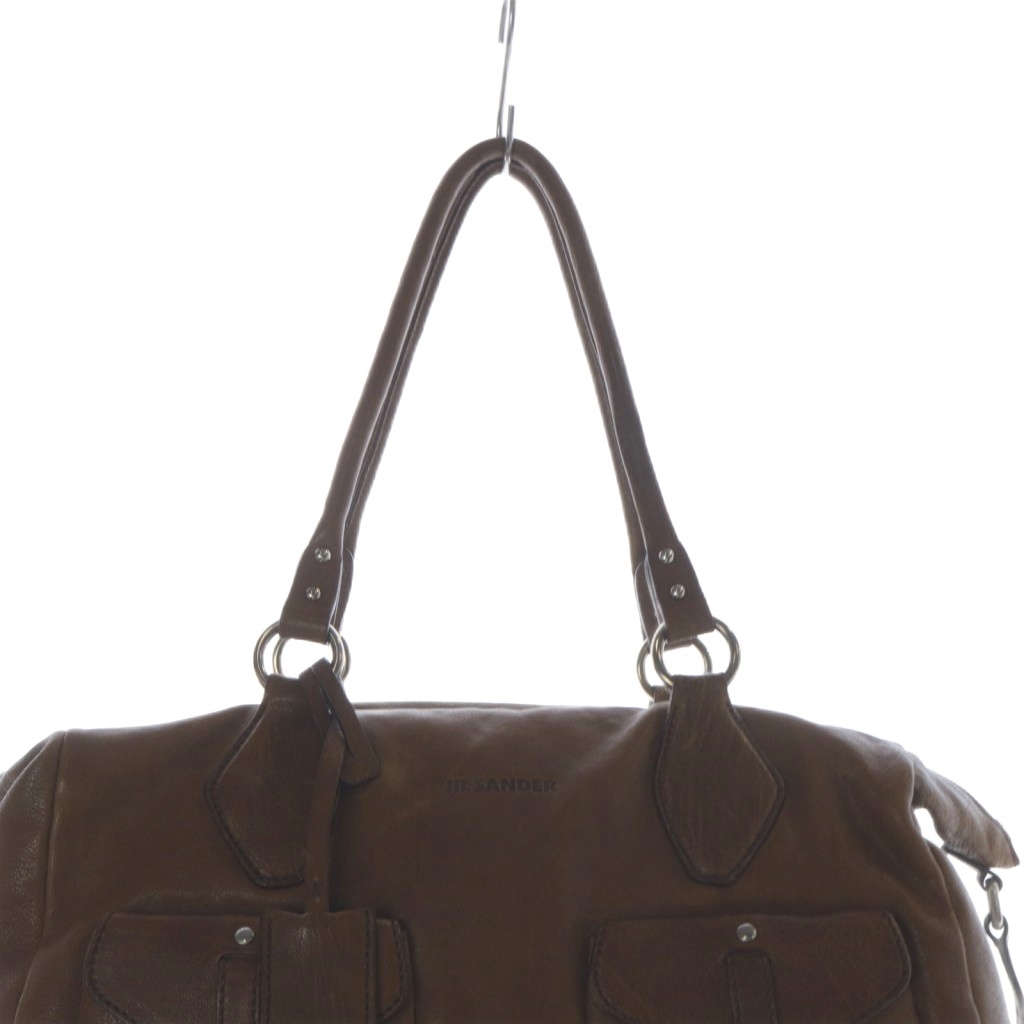 ジルサンダー JIL SANDER レザー ポケット チャーム付 ロゴ