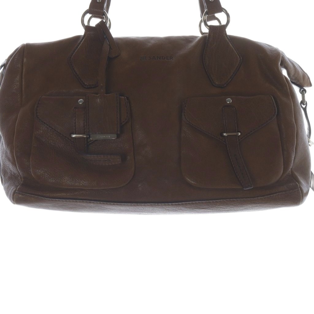 ジルサンダー JIL SANDER レザー ポケット チャーム付 ロゴ