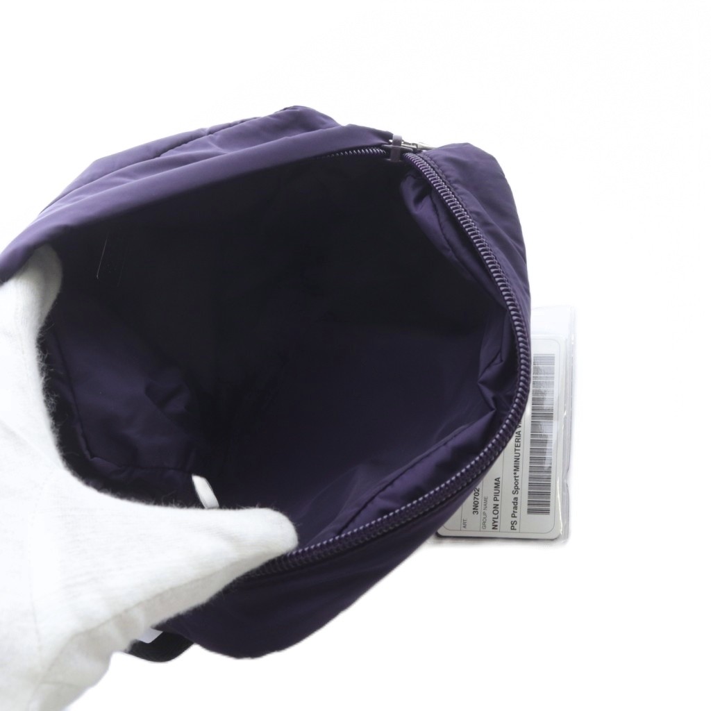 プラダスポーツ PRADA SPORT ナイロンポーチ ロゴ 紫 パープル /SR  