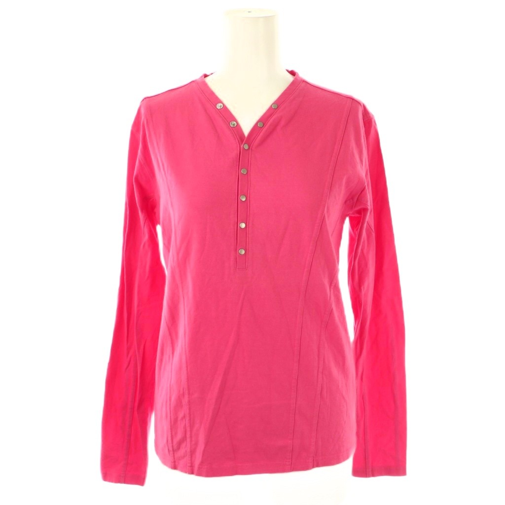 アルチザン ARTISAN カットソー 長袖 Vネック S ピンク /AT □OS