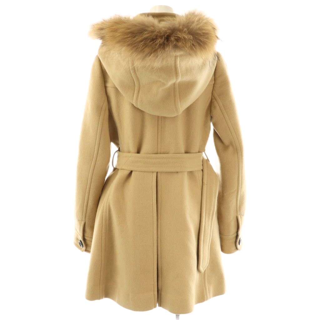 バーバリーブルーレーベル BURBERRY BLUE LABEL セミロングコート 裏地チェック 38 ベージュ /NR ■OS レディース