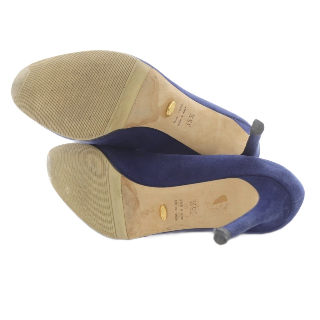 セルジオロッシ Sergio rossi パンプス スエード ピンヒール 35.5 紺