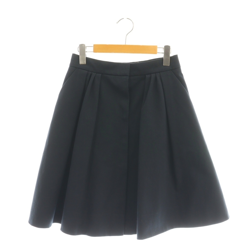 プラダ PRADA フレアスカート ひざ丈 42 ダークネイビー /DF プラダ PRADA フレアスカート ひざ丈 42 ダークネイビー /DF