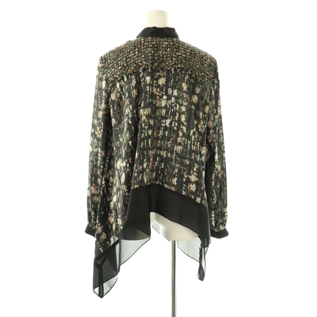 サカイ sacai 21AW Tweed Pullover ツイードプルオーバーシャツ