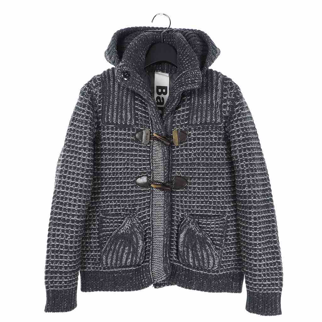 バーク Bark ニット ダウン 切替 ダッフルコート ジャケット ショート丈 S グレー メンズ 2 ベクトルパーク