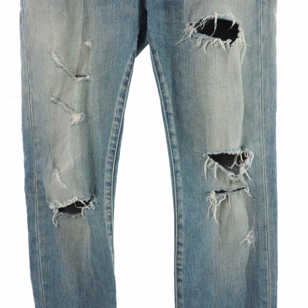 SAINT LAURENT PARIS スキニーデニム ダメージ加工 クラッシュ www