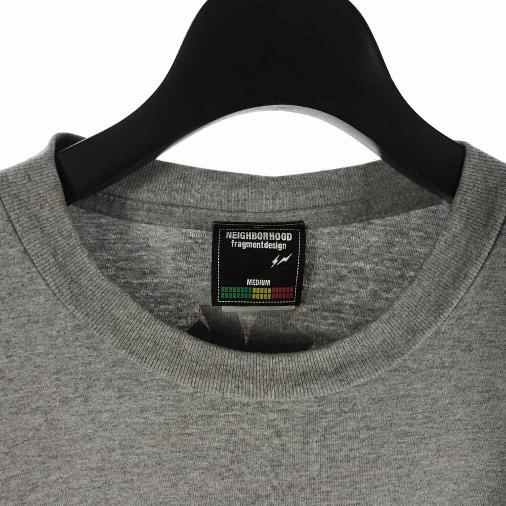ネイバーフッド NEIGHBORHOOD × フラグメントデザイン カットソー Tシャツ ロンT 長袖 プリント M グレー メンズ