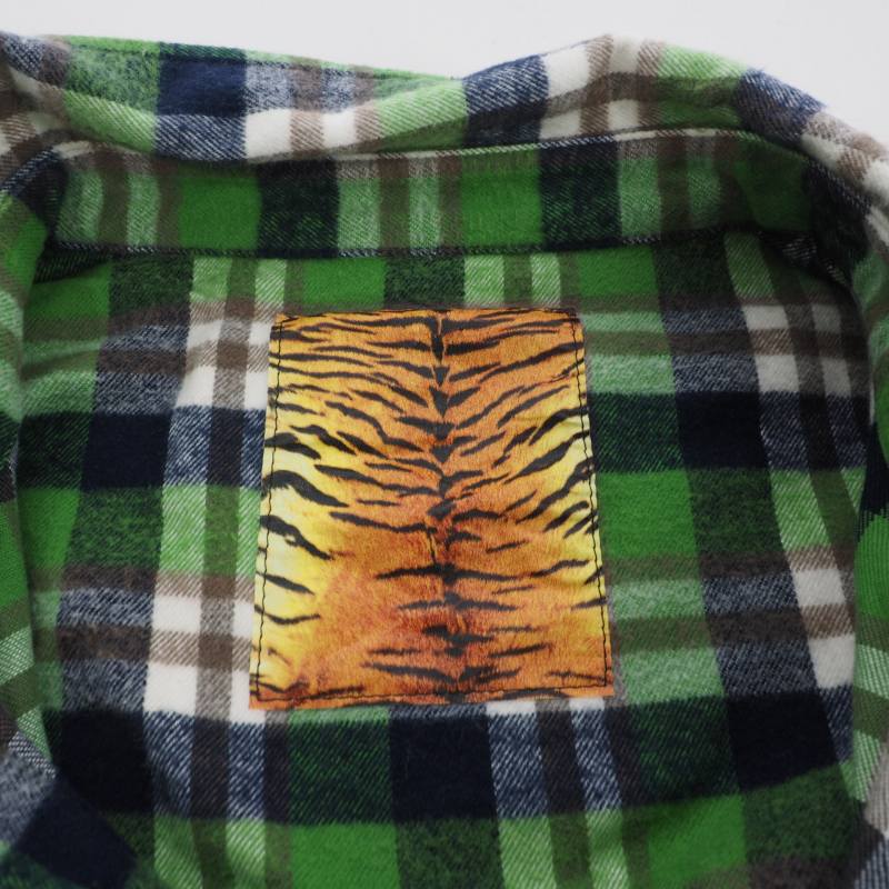 ロックスター ROC STAR チェックシャツ ネルシャツ 長袖 M