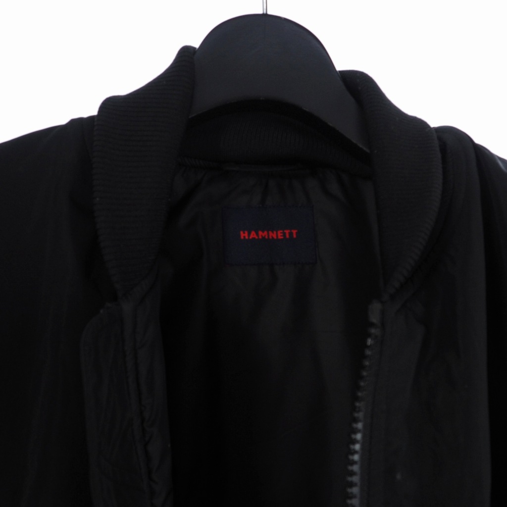 ハムネット HAMNETT 中綿 ロング ブルゾン ジャケット M 黒
