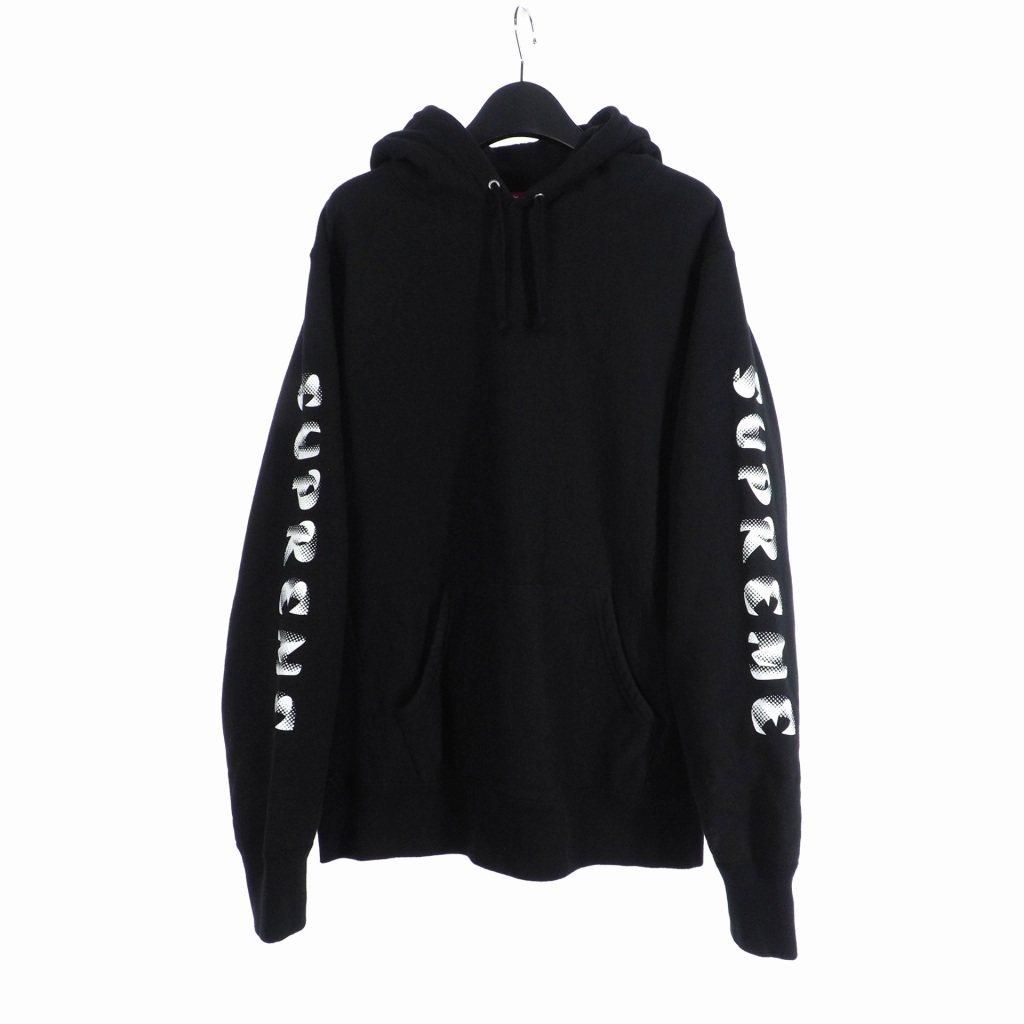 シュプリーム SUPREME Gradient Sleeve Hooded Sweatshirt Black 