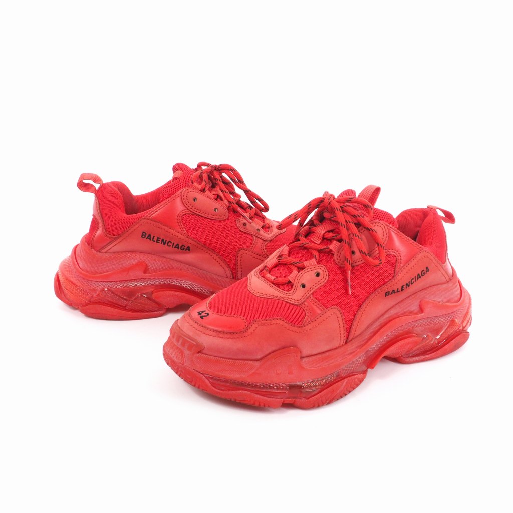 バレンシアガ BALENCIAGA Triple S トリプルS スニーカー 42 27.5㎝ 赤 