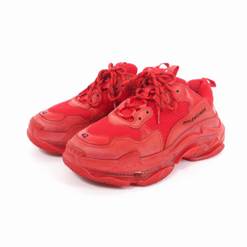 バレンシアガ BALENCIAGA Triple S トリプルS スニーカー 42 27.5㎝ 赤 