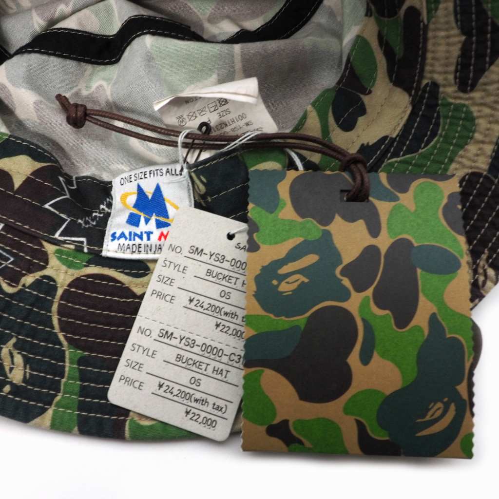 Saint Michael × Bape カモフラージュ バケットハット セントマイケル SAINT Mxxxxxx A BATHING APE_ x SAINT Mxxxxxx
