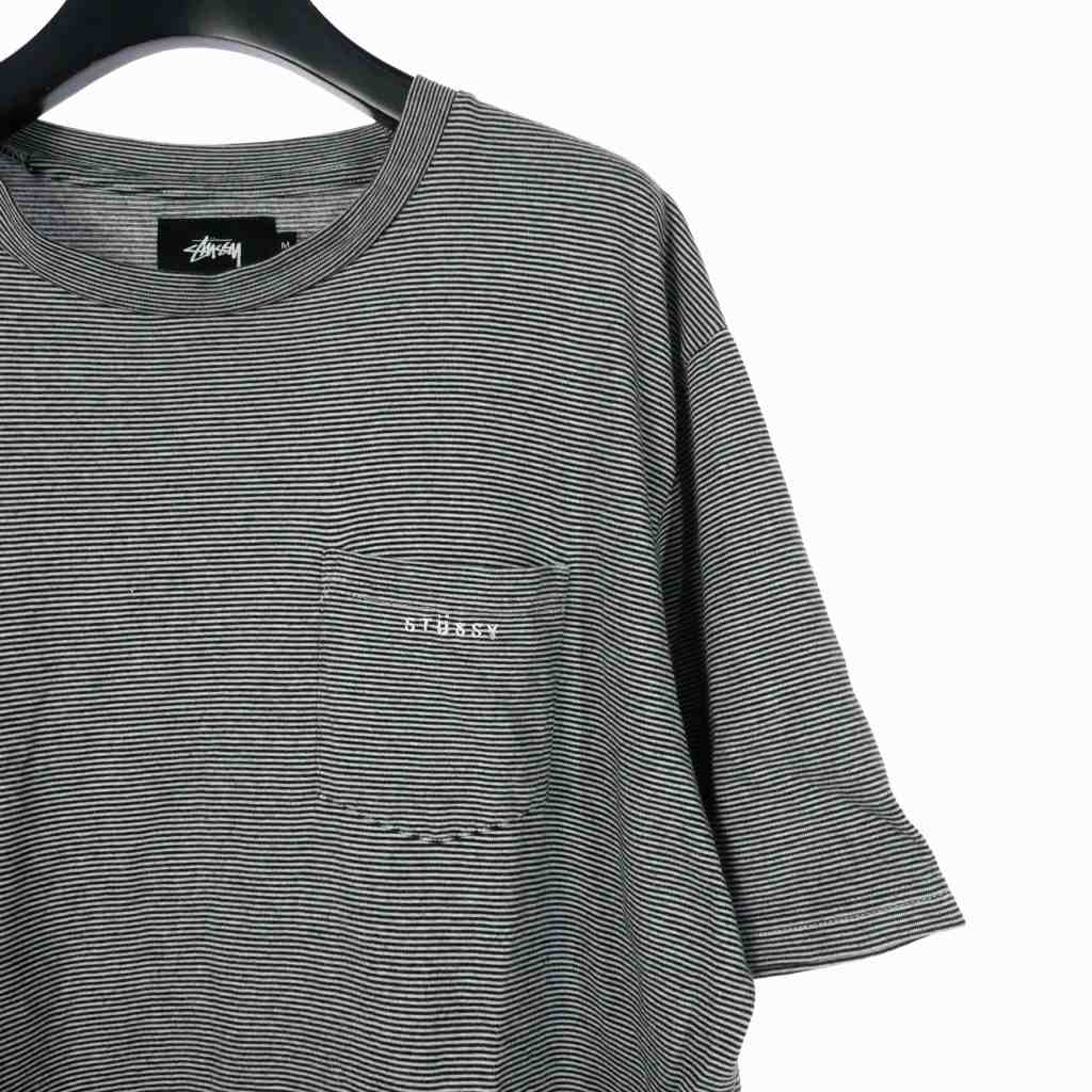 STUSSY ステューシー リンガーネック ボーダー 半袖 Tシャツ TEE M STUSSY ステューシー リンガーネック ボーダー 半袖 Tシャツ TEE M