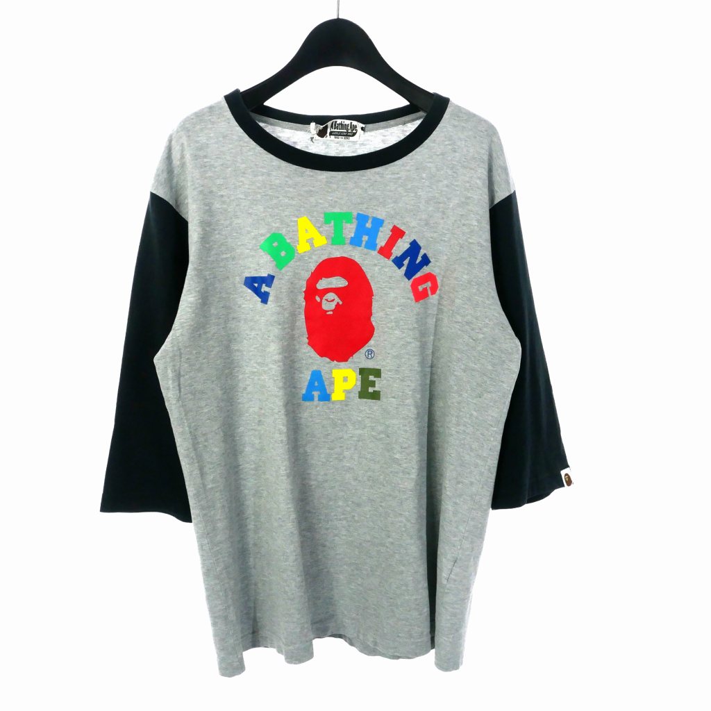 アベイシングエイプ A BATHING APE Tシャツ カットソー 七分袖 マルチ 