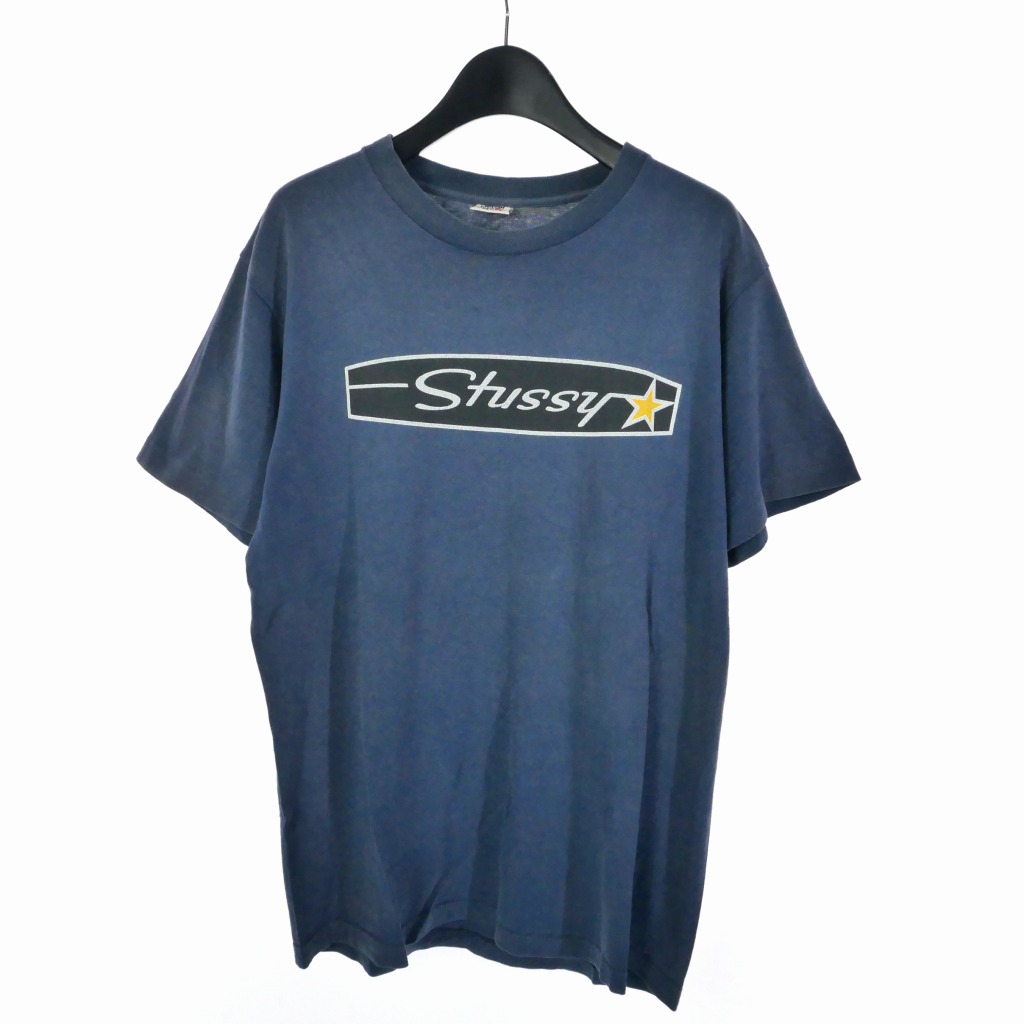 Stussy XXL ネイビー Tシャツ　オールドステューシー ステューシー STUSSY オールドステューシー 90S アメリカ製 白