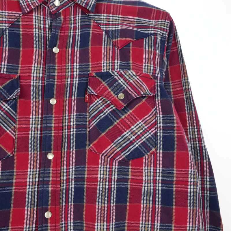34660　リーバイス　メンズ　長袖シャツ　赤チェック　サイズＬ Levi's リーバイスレッド RED チェックシャツ 長袖レギュラー