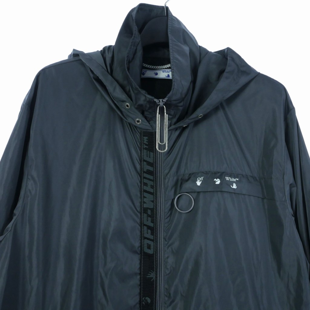 オフホワイト OFF WHITE 21SS Logo Tape Windbreaker Jacket ナイロン 
