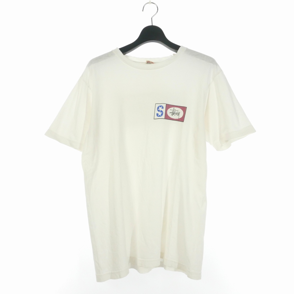 ステューシー STUSSY 90S USA製 アメリカ製 白タグ プリント T