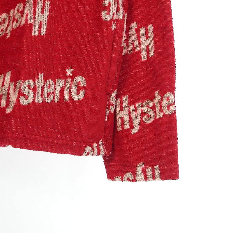 ヒステリックグラマー HYSTERIC GLAMOUR SLANTED LOGO 総柄 ジップ  