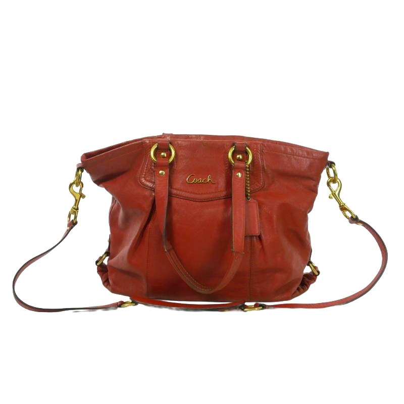 コーチ COACH 2WAY レザーショルダーバッグ トートバッグ ロゴ