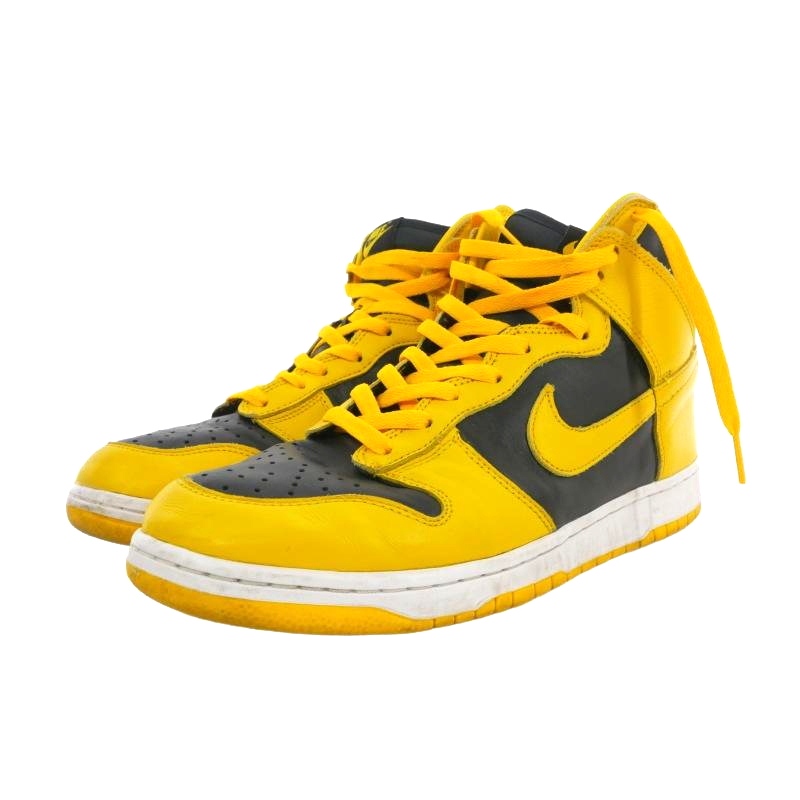 ナイキ NIKE Dunk High Black/Varsity Maize ダンクハイ ブラック バー 