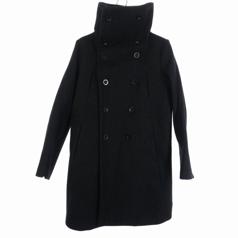 the viridi-anne ハイネックPコート ヴィリジアン