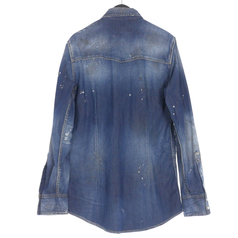 未使用品 ディースクエアード DSQUARED2 24SS FASHION WESTERN SHIRT 