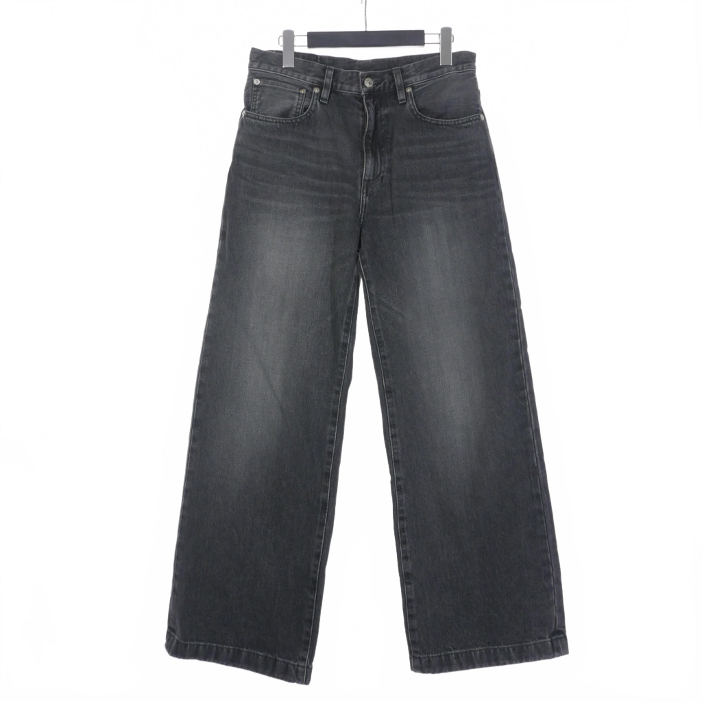 ネオンサイン NEON SIGN Loose denim pants v1.2 BLACK USED ルーズ 