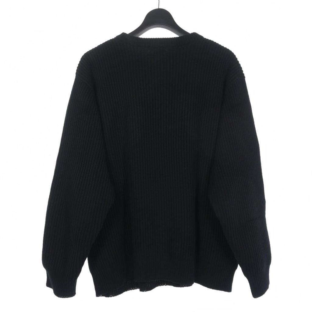 LLBean コットンニット 無地セーター プルオーバー ブラック 90s エルエルビーン L.L.BEAN 90s クルーネック コットン ニット セーター