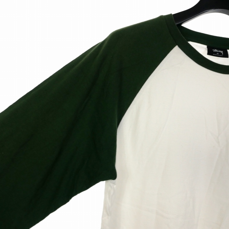ステューシー STUSSY ラグランTシャツ 7分袖カットソー バックプリント 