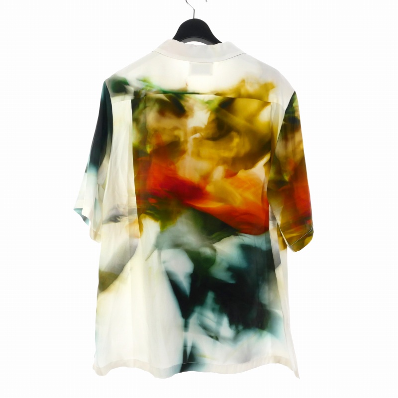 ターク TAAKK 22SS BLURRED FLOWER SILK SHIRT シルク オープンカラー 