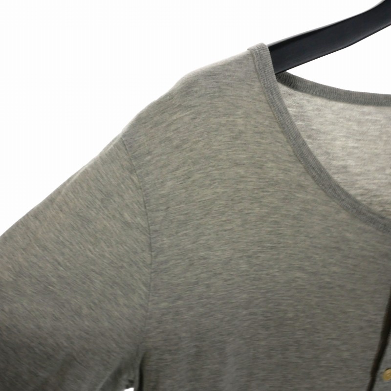 ビズビム VISVIM ヘンリーネック Tシャツ 裾パイピング 4 グレー