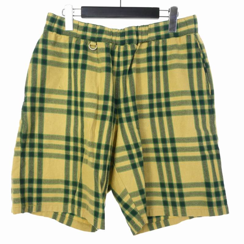 【中古】ソフネット SOPHNET. ハーフパンツ イージーショーツ チェック M イエロー 黄 SOPH-240003 メンズ ソフネット SOPHNET. ハーフパンツ イージーショーツ チェック M