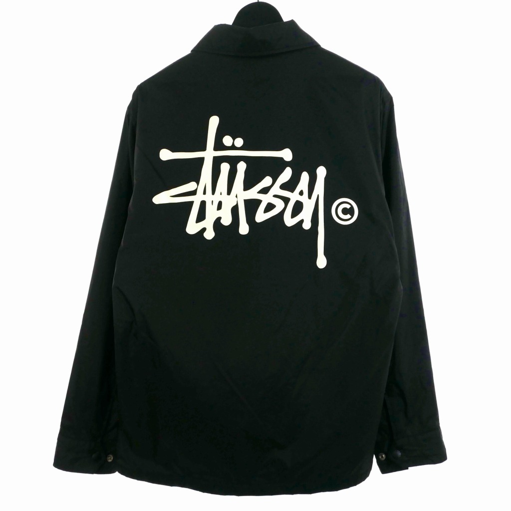 ステューシー STUSSY ナイロン コーチジャケット ブルゾン M ブラック