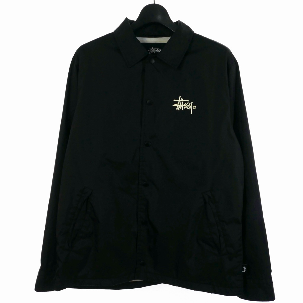ステューシー STUSSY ナイロン コーチジャケット ブルゾン M ブラック