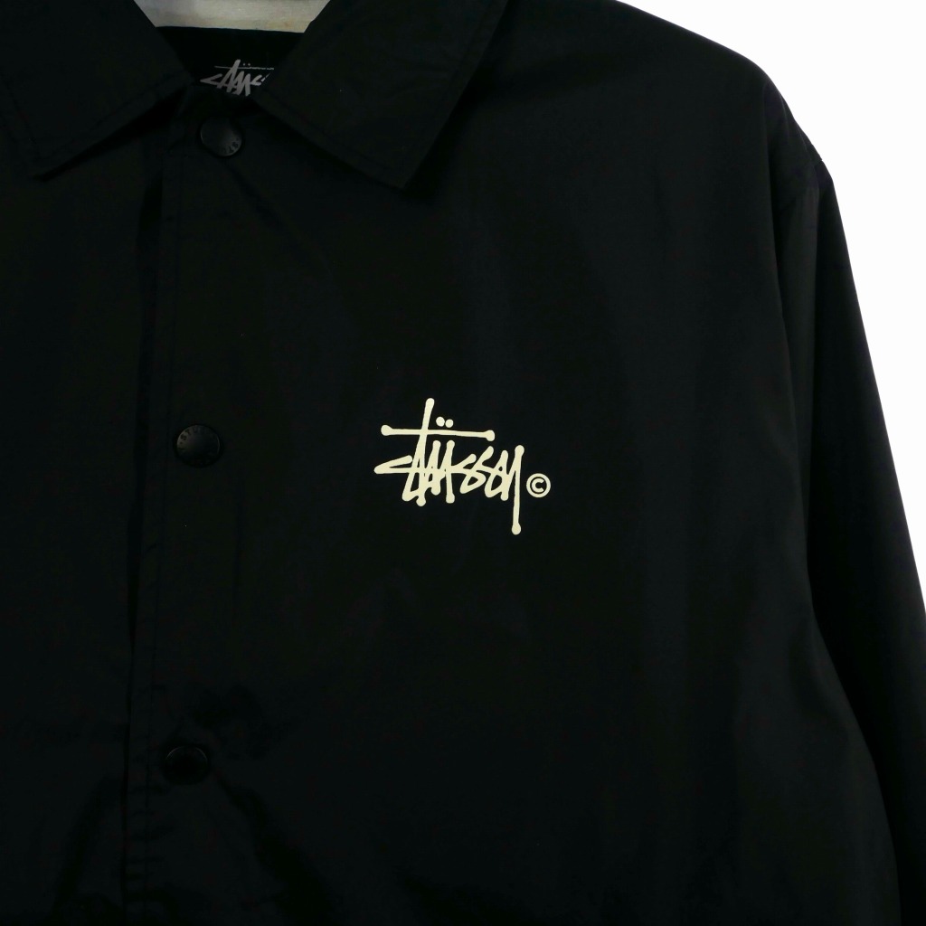 ステューシー STUSSY ナイロン コーチジャケット ブルゾン M ブラック