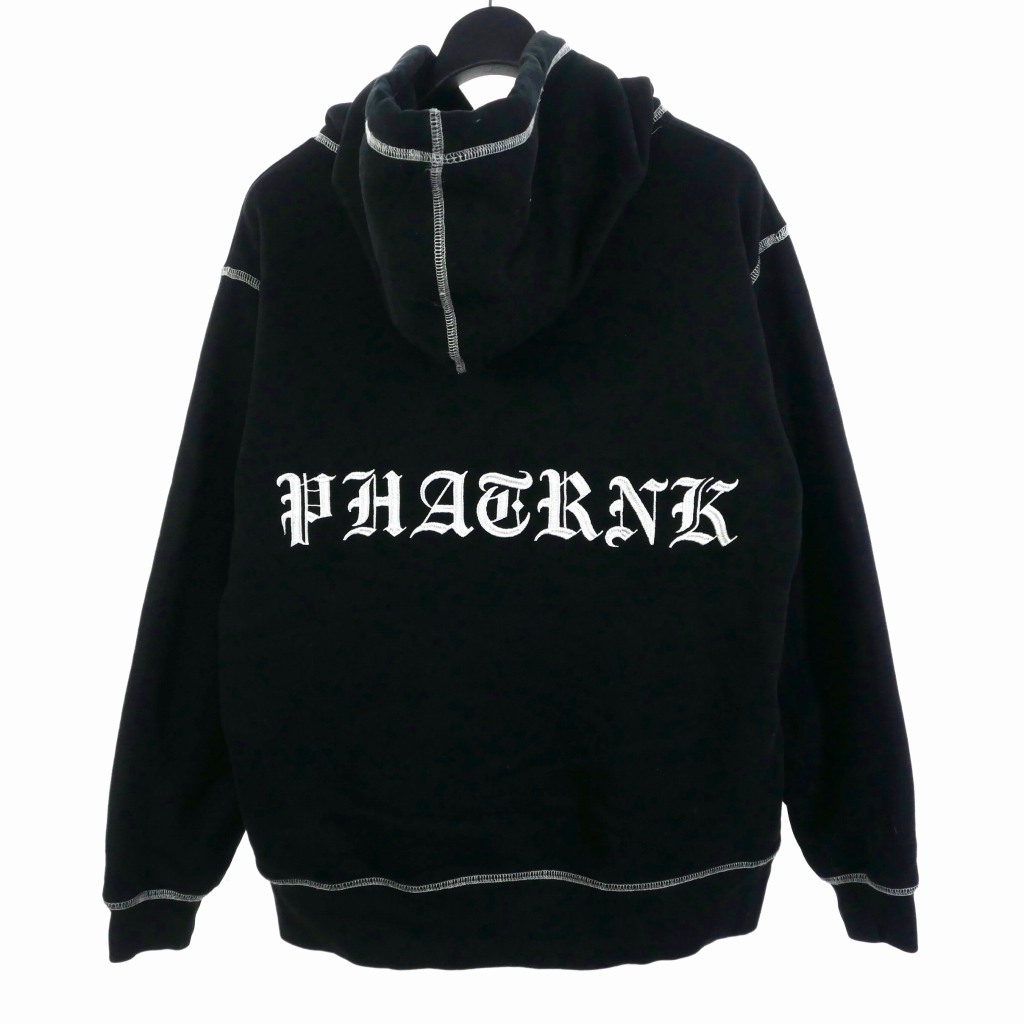 ファットランク PHATRNK 刺繍ロゴ パーカー フーディ L ブラック 黒 