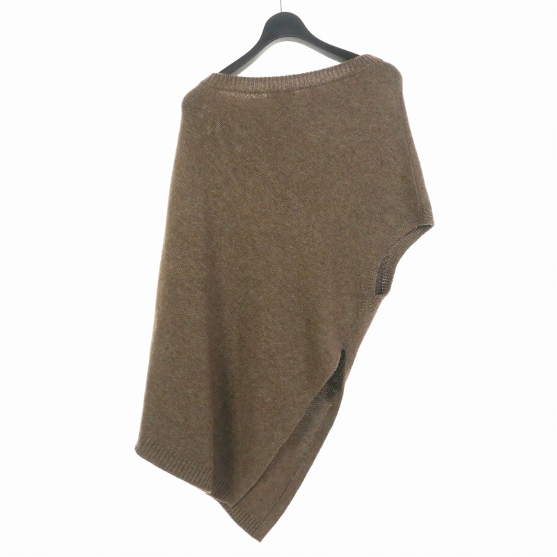 ワイズ Y's アシンメトリー ニット ベスト 2 グレー YO-K45-938