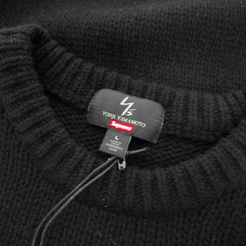 supreme×Yohji Yamamoto 666 ニットセーター Supreme X Y's Yohji Yamamoto セーター Black Olive 送料込み