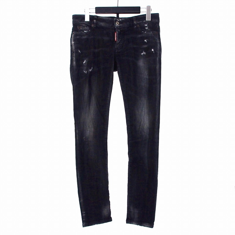 dsquared2 ディースクエアードブラックブル黒スキニー44 DSQUARED2