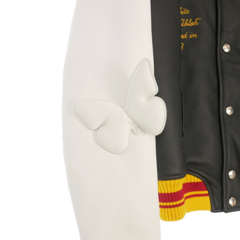 オフホワイト OFF WHITE 2013 LEATHER VARSITY レザーバーシティ 